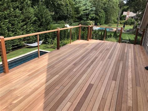 This Customer Used Cable Railing For Their Mahogany Deck