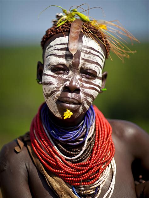 Karo Lady Ethiopia African People Tribal Face Ethiopia
