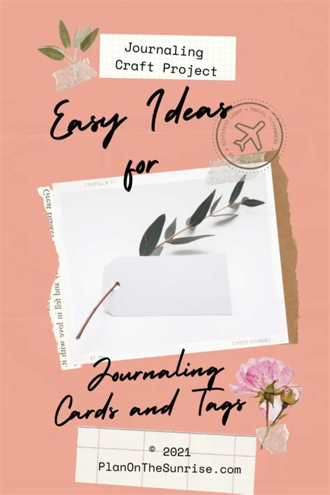 Journaling Cards And Tags Easy Ways To Make And Use Them Plan On The