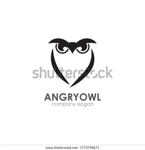 Angry Owl Logo Template Design Vector Stock Vector Royalty Free