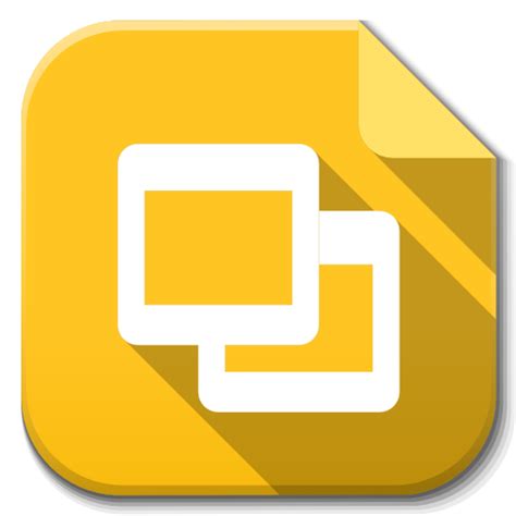 It could be something like. Apps Google Drive Slides Icon | Flatwoken Iconset | alecive