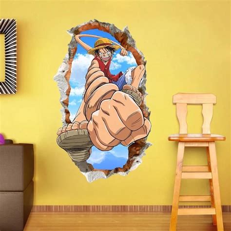 One Piece Monkey D Luffy Wall Decals Anime Decor Luffy Anime Room