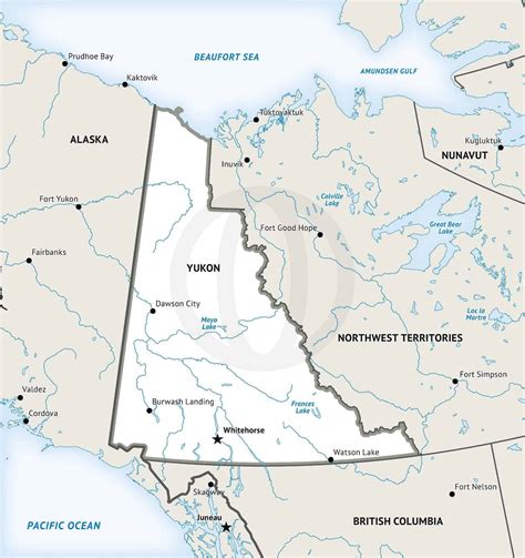 Map Of Canada Showing Yukon Maps Of The World