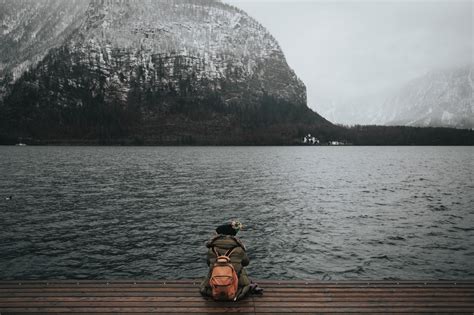 Wallpaper Sea Man Freedom Loneliness Mountains 5760x3840