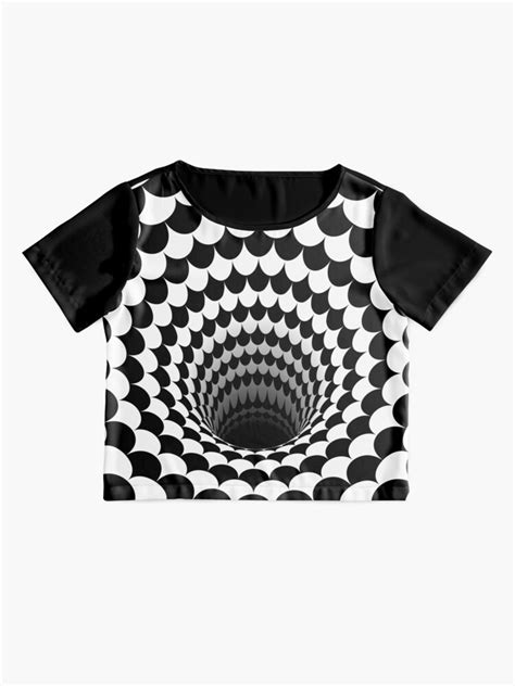 Optical Illusion Black Hole Scales Blackwhite T Shirt By Hyproinc