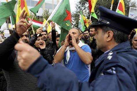 kurds in cyprus protest turkey s syria operation the national herald