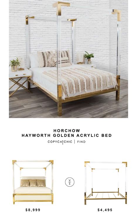 Horchow Hayworth Golden Acrylic Bed Copycatchic