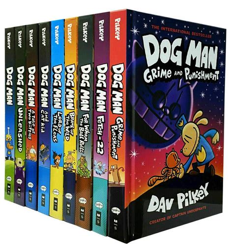 Buy Dog Man Series 1 9 Books Collection Set By Dav Pilkey Dog Man