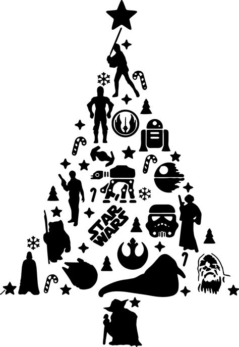 Star Wars Christmas Tree Svg Free Star Wars Christmas Tree Svg