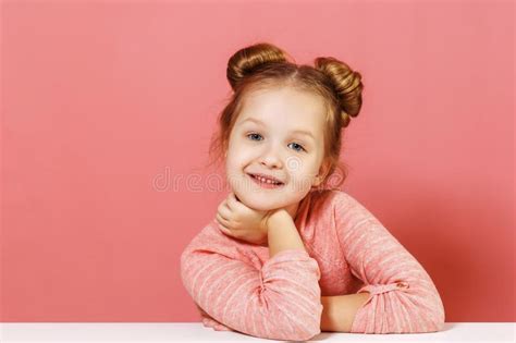Closeup Portrait Of Nice Cute Attractive Charming Cheerful Little Baby