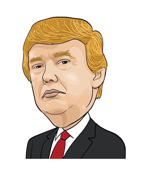 Caricaturecartoon Donald Trump Vector Illustration Donald Trump