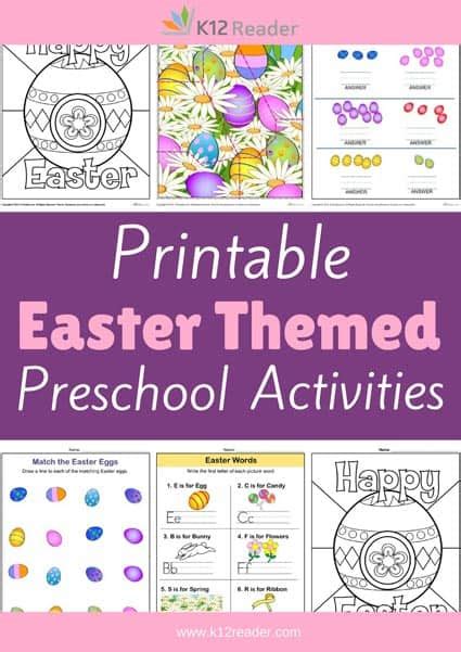 Easter Preschool Theme Activities Printable Classroom Lessons