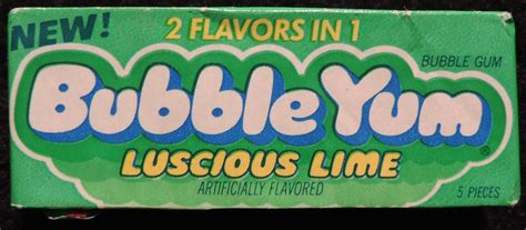 Vintage 1970s 1980s Luscious Lime Bubble Yum Pack Unopened Gum