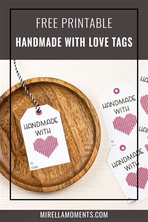 Handmade With Love Free Printable Gift Tags Free Printable Gift Tags