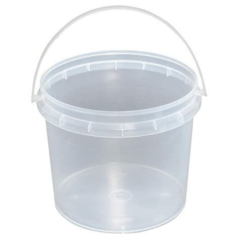 Bulk 10x 12l Buckets Plastic Empty Clear Food Grade Lid Handle Storage