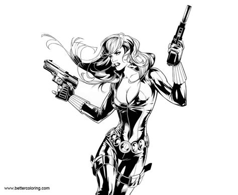 It may seem that this is just a black widow coloring pages, but in fact, the kid learns to. Marvel Black Widow Coloring Pages by MarkMorales - Free ...