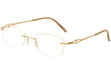 silhouette eyeglasses caresse pearl 4527 23kt rose gold plated optical