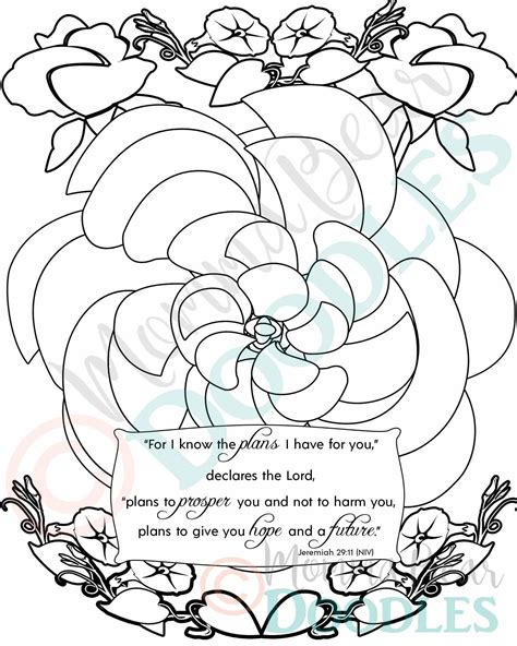 10 Coloring Page Jeremiah 29 11 Scripture Coloring Coloring Pages