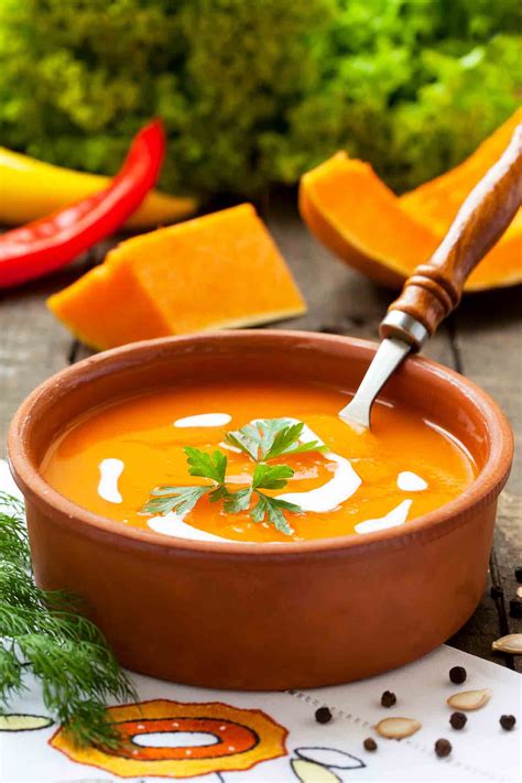 Pour in bowls and garnish with truffle oil and thyme leaves. Cream of Pumpkin Soup Recipe by Archana's Kitchen