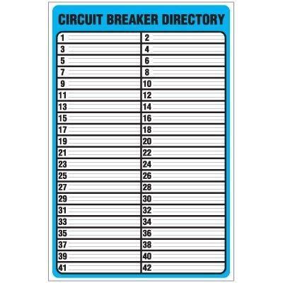 Develop the basic line drawing to your company. Circuit Breaker Panel Label Template Printable Circuit Breaker Panel Labels in 2020 | Circuit ...