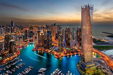 Dubai Uae Building Skyscrappers Night Hd World 4k Wallpapers Images