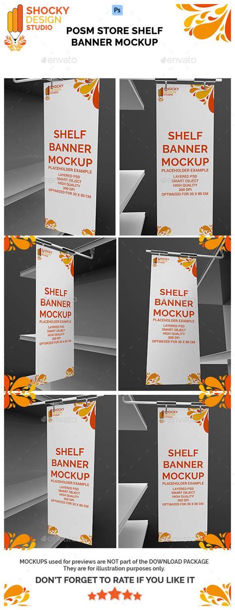 Download Posm Store Shelf Banner Mockup | Banner advertising, Print mockup, Mockup