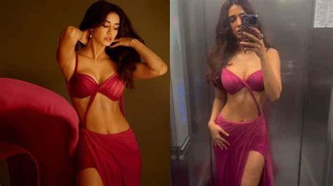 disha patani raises the temperature in bold pink thigh high slit outfit fans call her