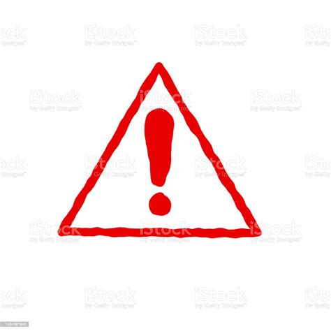 Panneau De Danger Rouge Point Dexclamation Dans Un Triangle Attention