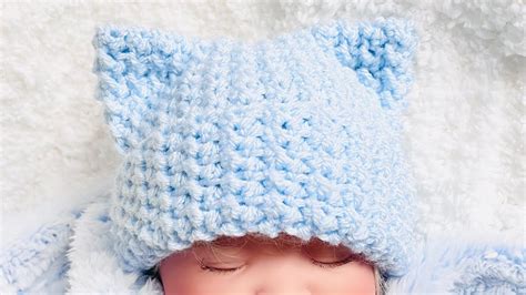 Super Cute Crochet Baby Hat With Ears Fast And Easy Crochet Pattern