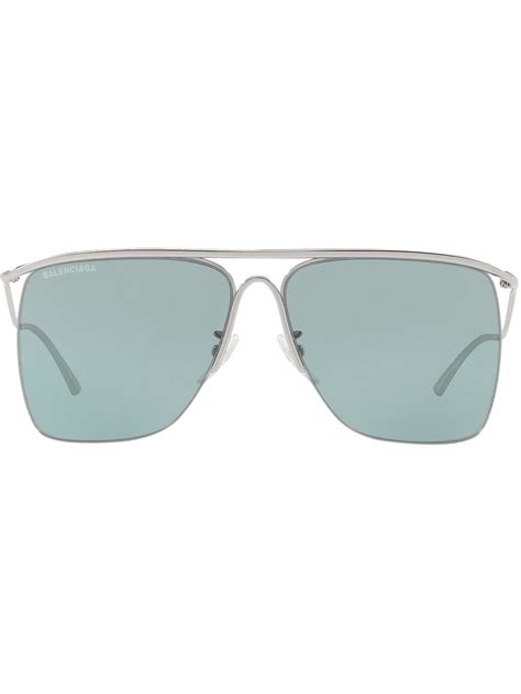 balenciaga eyewear curve navigator frame sunglasses farfetch