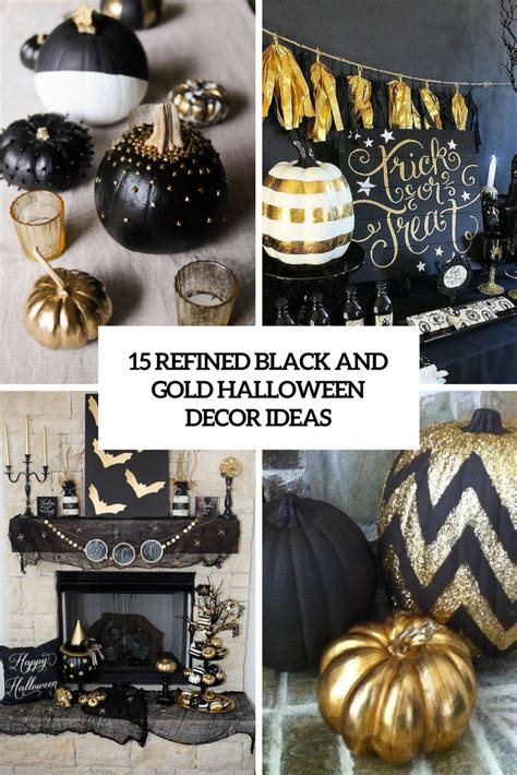 15 Refined Black And Gold Halloween Decor Ideas Shelterness