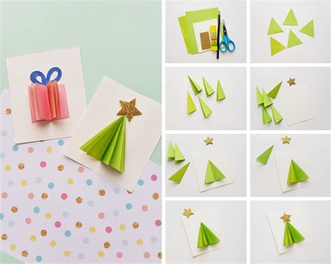 How To Make Origami Christmas Cards Festive 3d Christmas Tree Cards
