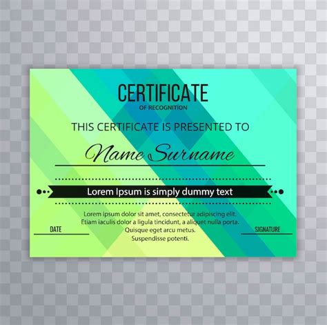 Premium Vector Modern Colorful Certificate Template Design