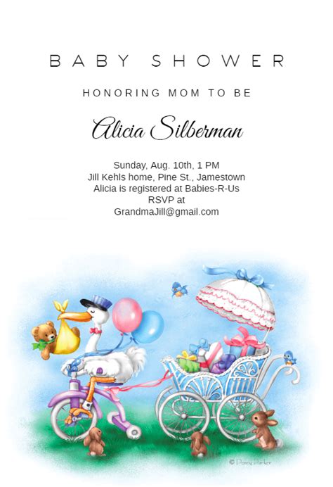 special delivery baby shower invitation template