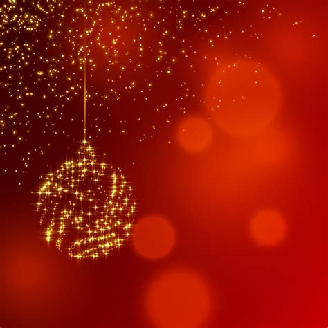 Christmas Shiny Decoration Ball On Red Glitter Background Download