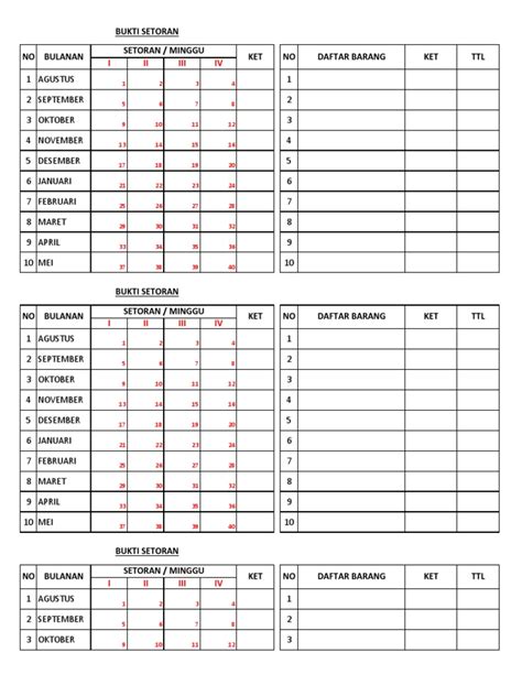 Nilai siswa 78 format isian siswa. Contoh Buku Arisan Bulanan - Mosaicone