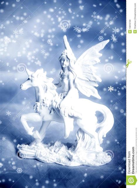 Unicorn With Elf Fairy Stock Photo Image Of Fairy Mystical 10816730