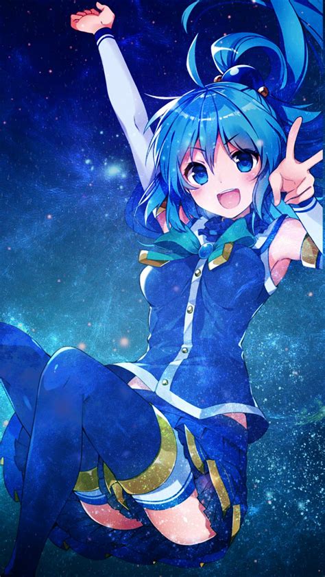 Aqua Galaxy Phone Wallpaper 1080x1920 Cute Anime Chibi