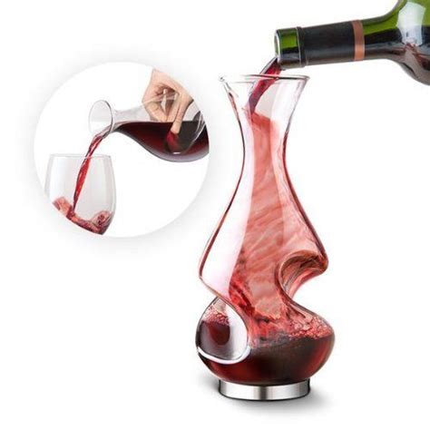 Si tratta di un modello consigliato per le degustazioni, data la capacità di 350 ml che non consente di riempirlo con. Final Touch Conundrum Glass Aerator Decanter Carafe 375ml ...