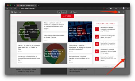 Microsoft Edge Comment Faire Une Capture Décran Dun Site En Pleine