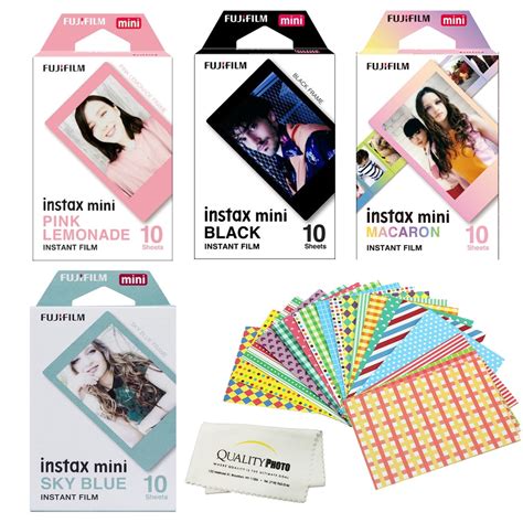 Fuji Instax Films For Fujifilm Instax Mini Series Cameras 4 Assorted