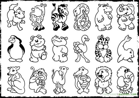 Various Animals In A Forest To Print And Color For Free Coloring Zoo