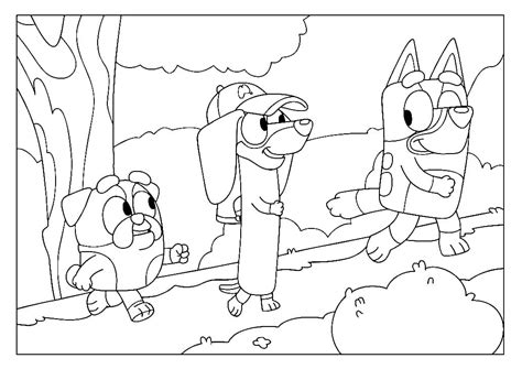 Bluey Snickers And Winton Coloring Page Download Print Or Color