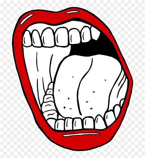 A Large Open Mouth Animation With Red Lips Open Mouth Animation