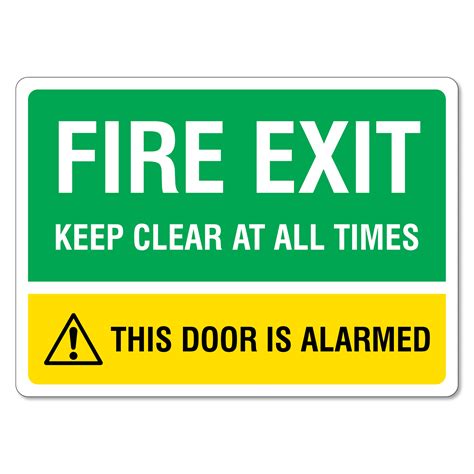 Fire Exit This Door Is Alarmed Sign The Signmaker