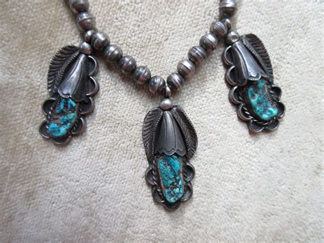 Vintage Native American Sterling Turquoise Necklace From Inspiredbynanny On Ruby Lane