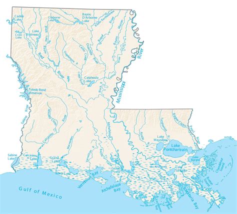 Map Of South Louisiana Waterways