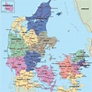 Dinamarca mapa político - Mapa de dinamarca político (el Norte de ...