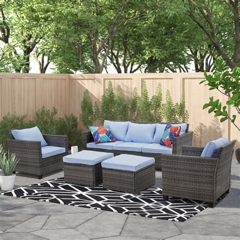 Ainfox Outdoor Patio Furniture Seating Set 4 Pieces Sectional