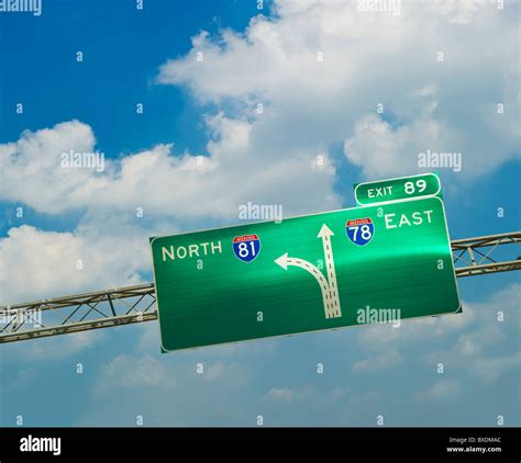 Interstate Road Sign Stock Photo Alamy